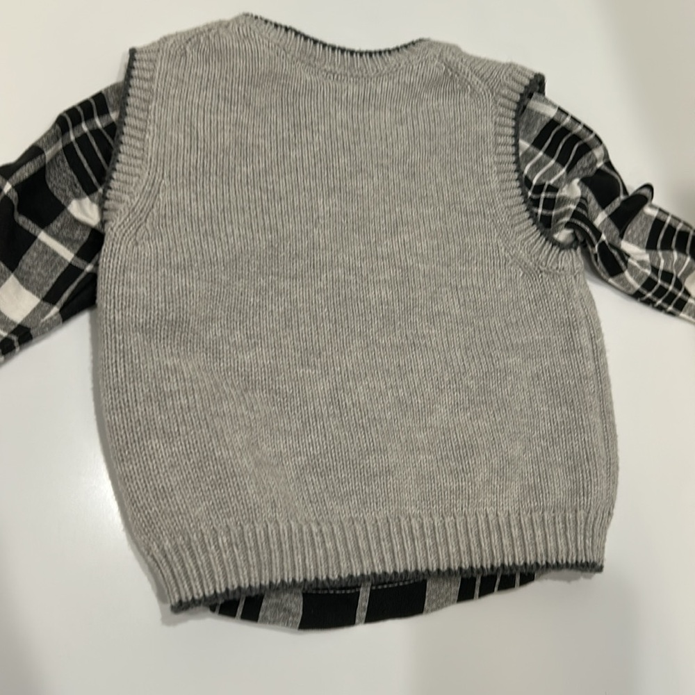 Janie & Jack sweater vest and Kate Quinn long sleeve tee - Picture 5 of 7